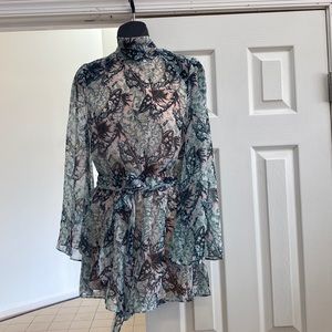 High neck open back Romper